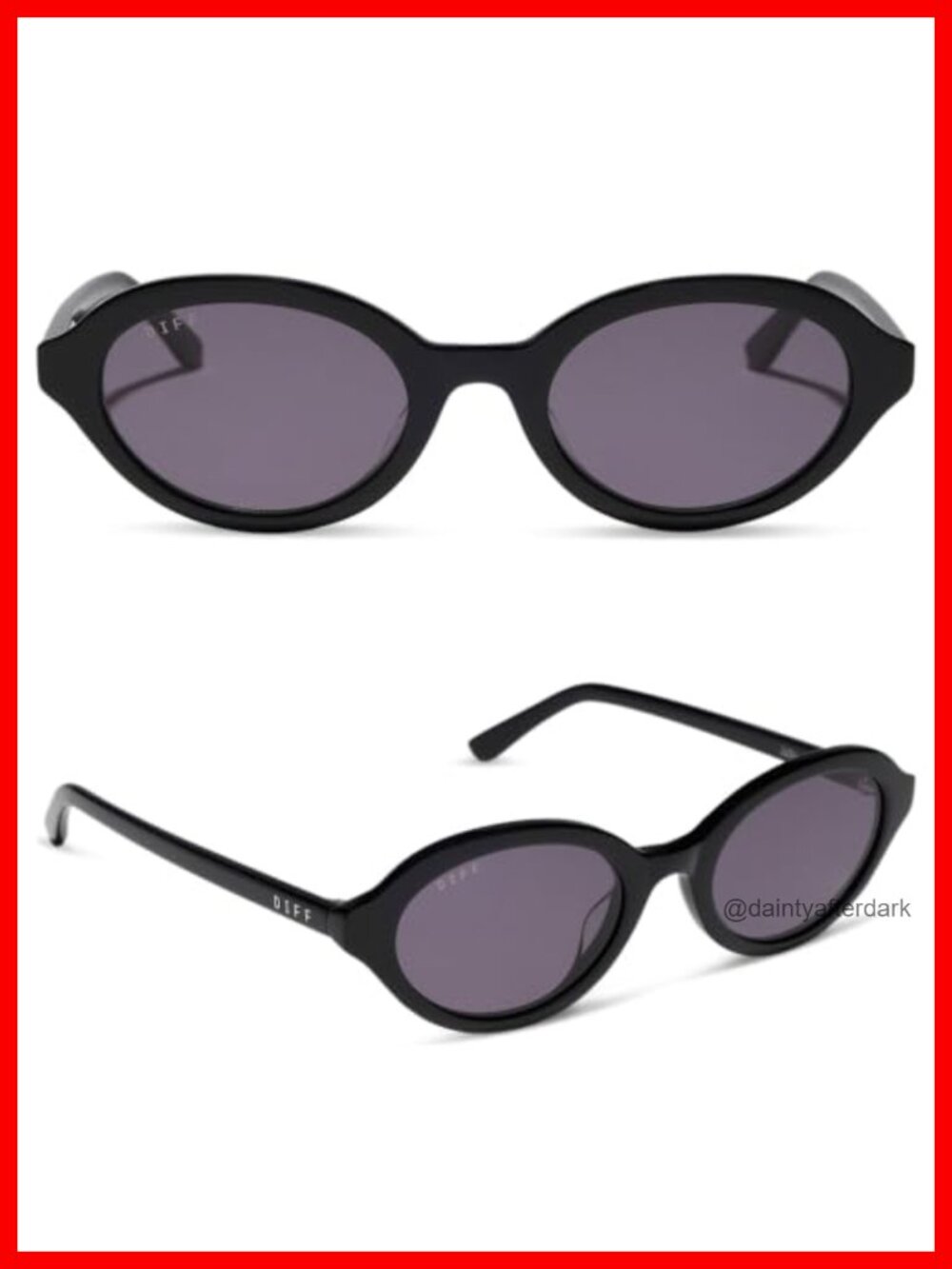 Oval Sunglasses UV400 Scratch Resistant Full Frame Medium Fit with Case